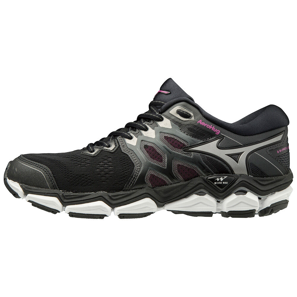 Sapatilhas Running Mizuno WAVE HORIZON 3 - Mulher - Pretas/Cinzentas/Rosa - GEQVN7143